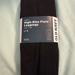 Old Navy Black High-Rise Flare Leggings Large